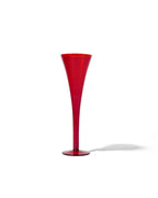 Vintage robijnrood trompetglas